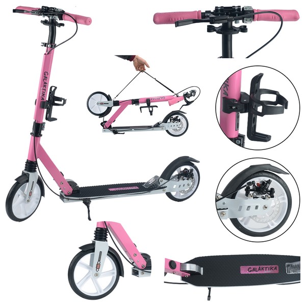 Самокат GS-0096 алюмінієвий 200мм Pink кор./2/ (шт.)