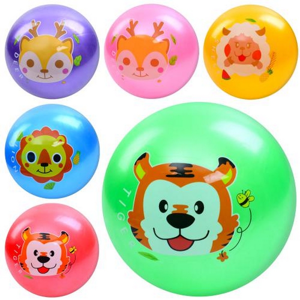 М'яч дитячий MS 3742 (120шт) 9 дюймів, малюнок (тварина), 60г, 4види/6 кольорів, (шт.)