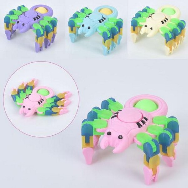 Фігурка A747 (500шт) павук 8-13см, спінер, м'яка кнопка, антистрес, рухливі деталі, мікс кольорів, у (шт.)