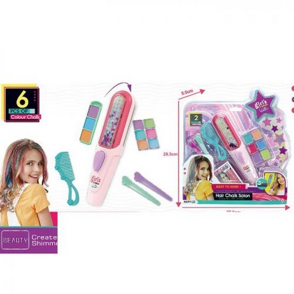 Набір для творчості MBK-386A (36шт) крейда для волосся (6 кольорів), пристрій для фарбування, гребін (шт.)