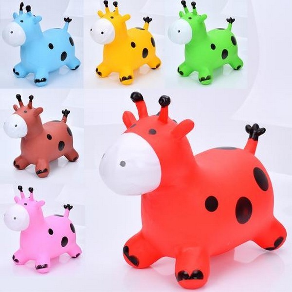 Стрибуни-тварини MS 4162 (12шт) корівка, 1250-1300г, 6 кольорів, пакет, 33-27-10см (шт.)