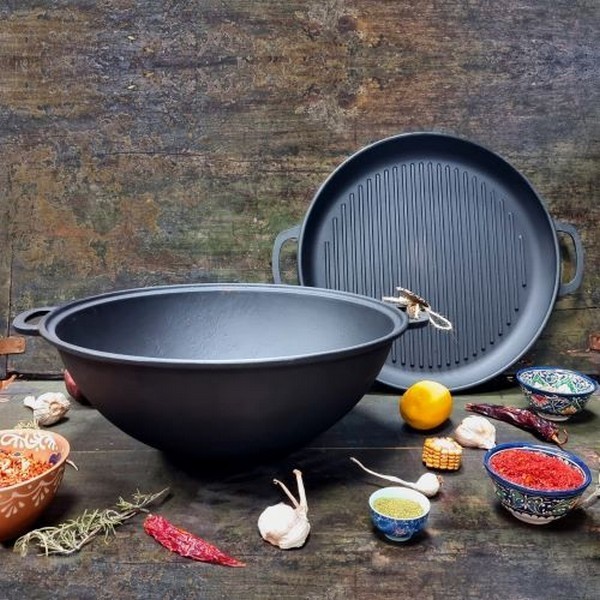 V12CPGr Казан узбецький 12л з кришкою-сковородою гриль V12CPGr (шт.)