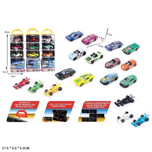 Набір машин мет. арт. DS087 (96шт/2) короб. 27,5*9*5см (шт.)