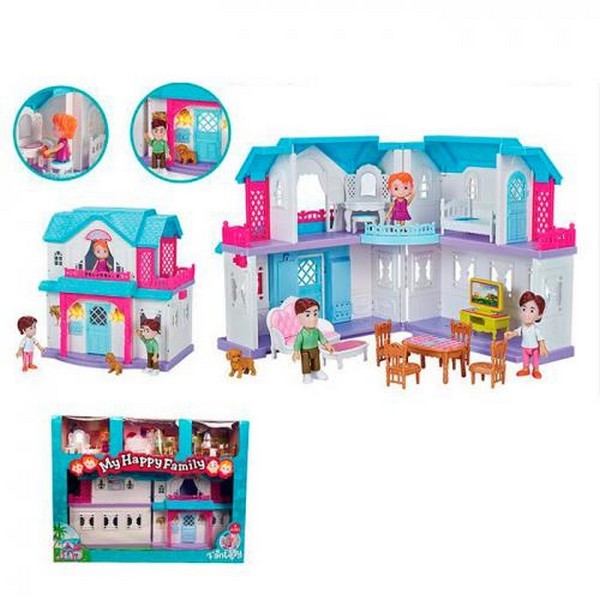 Будиночок 16900 (12шт) 46см, 2 поверхи, звук, світло, меблі, фігурки 3шт, на бат-ці, в кор-ці, 51-40 (шт.)