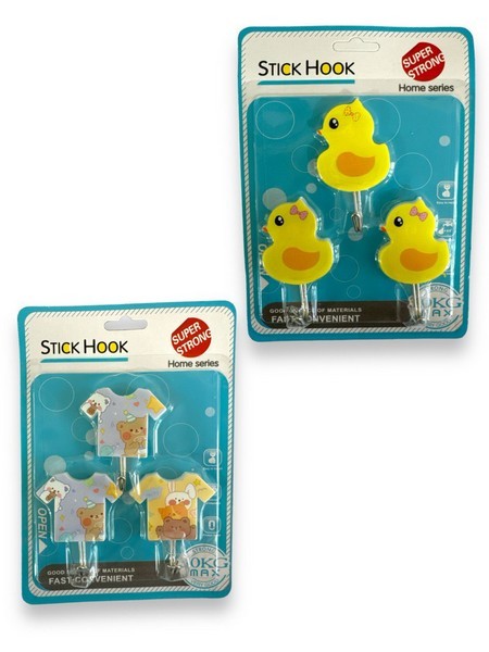 Набір гачків на липучці 3шт на листі  №5014 (2505) (320) (шт.)