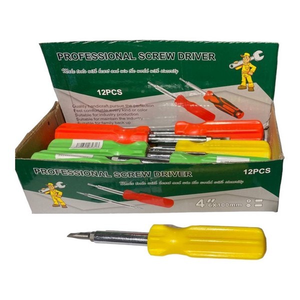 Викрутка №02-4 (5612) металопл. 4в1 2головки з двостор. 12шт у кор. 3кол (240) (шт.)