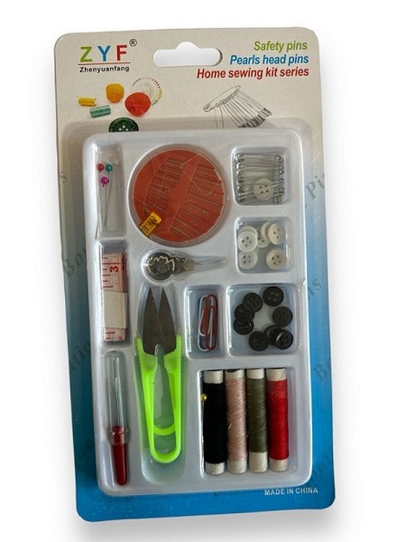 Швейний набір (ножиці + голки + гудзики + шпильки + сантим. + нитки) №9005 (240) (шт.)
