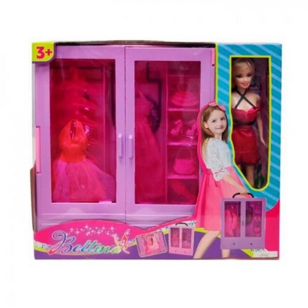 Лялька 68366 (18шт) 28см, шафа 26-в31-8см, плаття, взуття, в кор-ці, 35,5-32,5-9см (шт.)