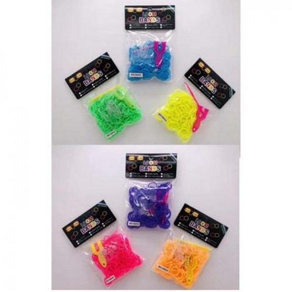 Набір для плетіння браслетів  26015-16 (492шт) резинки для плетіння, крючок, 6 кольорів, в пакеті, 1 (шт.)