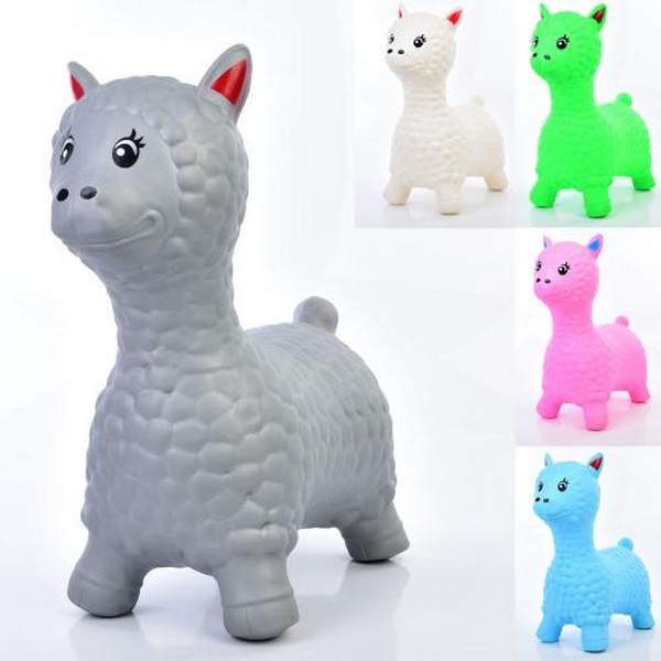 Стрибуни-тварини MS 4157 (12шт) лама, 1250-1300г, 5 кольорів, пакет, 30-20-12см (шт.)