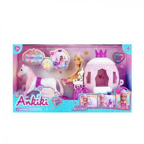 Карета 606023 (18шт) з конячкою, 40см, лялька 12см, сумка, в кор-ці, 41-21,5-11см (шт.)