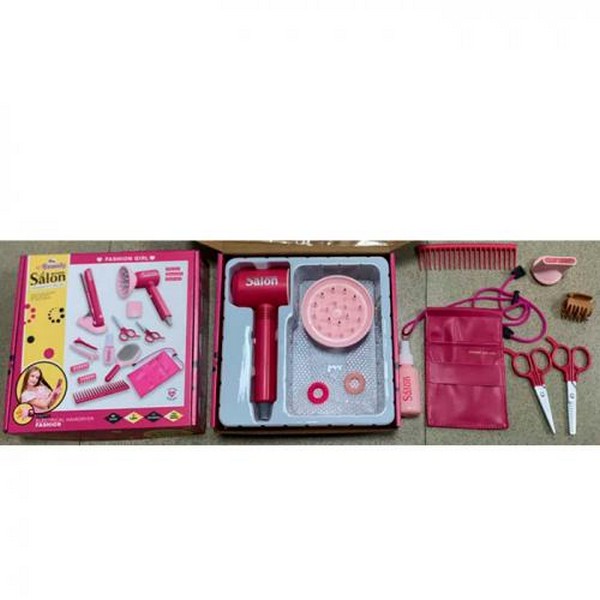 Набір аксесуарів 181-10 (28шт) набір перукаря, фен 22см-повітря,  ножиці, резинки для волосся, гребі (шт.)