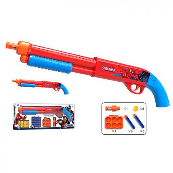 Рушниця 1119 (48шт) AV/СП, 52см, 3в1(м'які кулі-присоски 6шт, м'які кулі 6шт, м'які кульки 8шт, в ко (шт.)