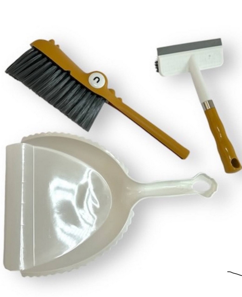 Набір для прибирання пл. 3шт у кл. совок(20*35)см + 2щітки (6*9,5*35)см(14,5*5*26)см. №9387 (36) (шт.)