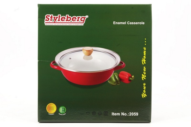 2059 Емальована каструля 26 см RED 2059 (шт.)