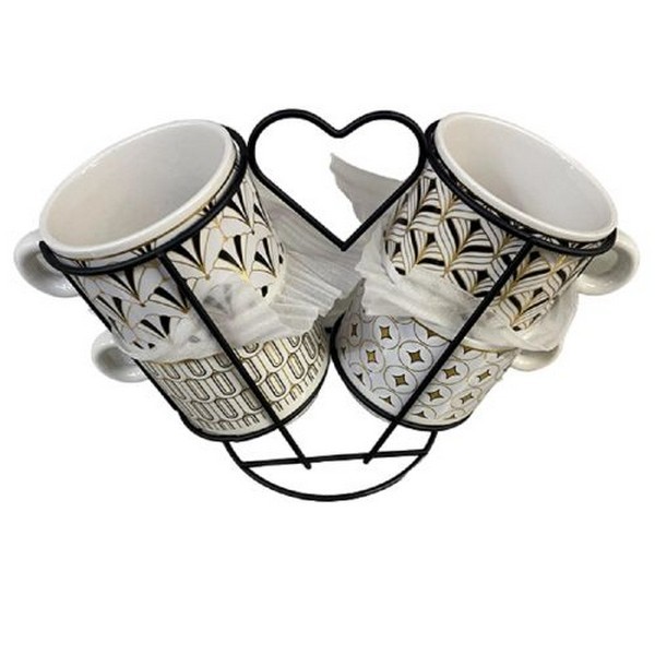 Чашки на підставці "Patterns" 5пр/наб 250мл R32767 (24наб) (шт.)