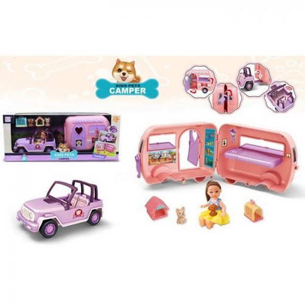 Лялька SS111A (18шт) 11см, машина з причепом, 44см, звук, 2 собачки, переноска, будка, бат(табл), в (шт.)