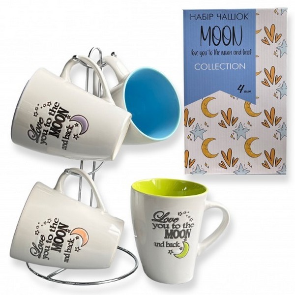 021-04-16 Набір чашок 4шт COLOR1 350мл 021-04-16 (шт.)