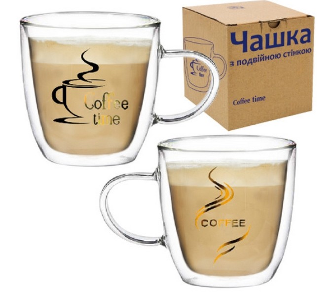 202-23 Чашка з подвійною стінкою Coffee time 240мл 202-23 (шт.)