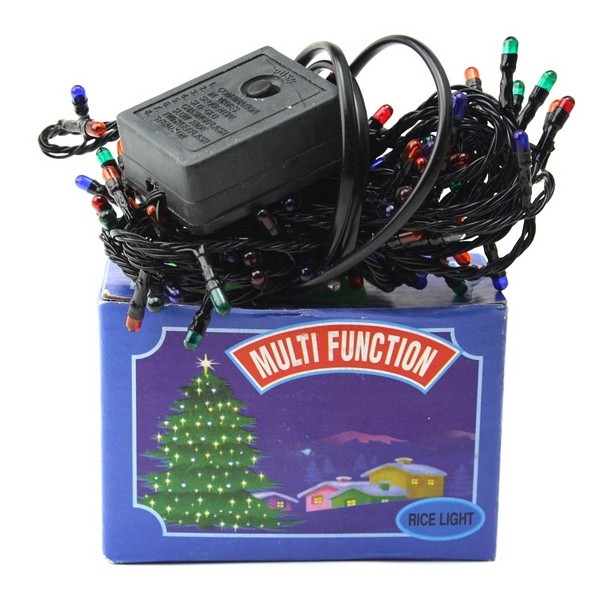 Гірлянда №G-300-10 чор 5шнур 8функ. 240-300 простий. ламп довжина 7,3м 4кол 220v в кор. (60) (шт.)