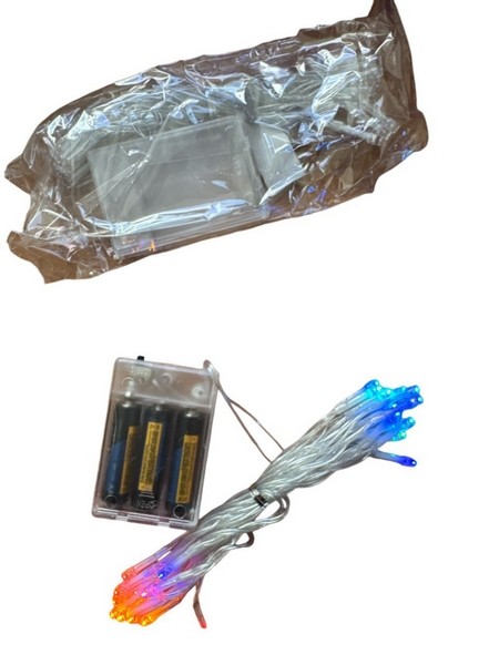 Гірлянди на 3 батарейках з лід-лампочками 4м-30ламп різнокольорове світло №4-30-1 (250) (шт.)