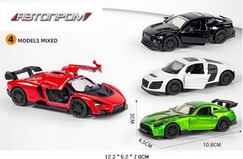 Машина мет. АВТОПРОМ  арт. AP4385 (96шт/2) 1:43,4 виду, відкр.двері, короб.12 * 7 * 5см (шт.)