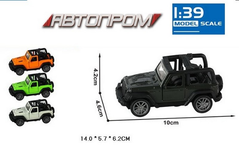 Машина мет. АВТОПРОМ  арт. AP4396 (96шт/2) 1:43,4 кольори, відкр.двері, короб.14*6*6см (шт.)
