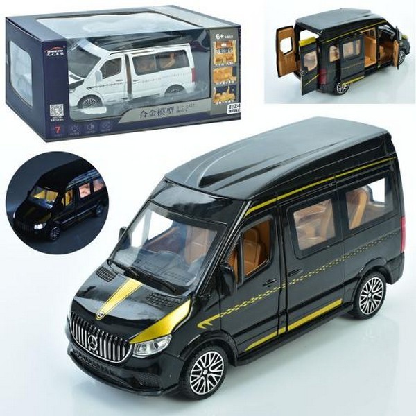Автобус DC24293 (8шт) інерц, метал, 1:24, 19,5см, відкриваються двері/капот/багажник, 2 кольори, в к (шт.)