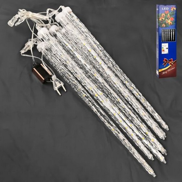 Гірлянда світлодіодна зовнішня "Бурульки" 8шт 42см біла R96144-W (25шт) (шт.)