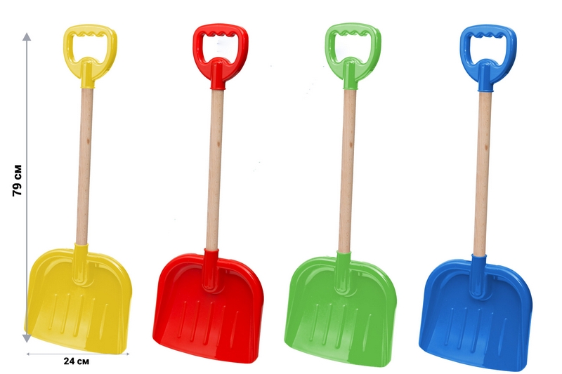 Лопата №4 з довгою дерев'яною ручкою арт. 0156,  Бамсік (шт.)