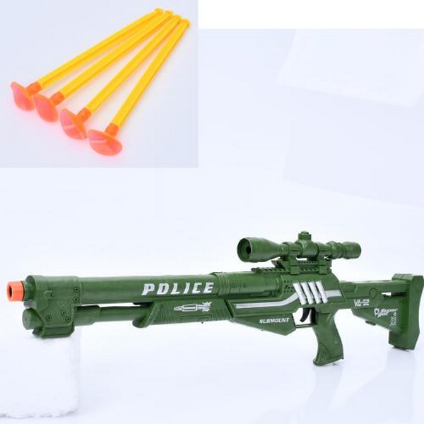 Автомат 163-A8 (96шт) 48см, поліція, стріляє присосками 4шт, у пакеті, 14-52-3см (шт.)