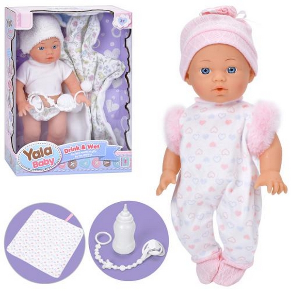 Пупс YL2435B-A-B (16шт) 35см, п'є-пісяє, ковдра, пляшечка, соска, 2 види, в кор-ці, 26,5-36-11см (шт.)