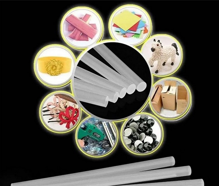 Клейові стрижні прозорі EVA 7х300 мм 1 кг (82шт) (102B) 1452 (шт.)