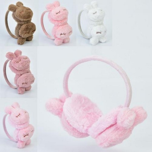 Аксесуар для волосся FG24031853B (140шт) навушники, плюш, зайчик, 6 кольорів, 20-17-11см, упаковка 1 (шт.)