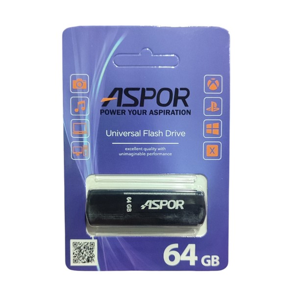 USB Flash Aspor AR121 64GB  - чорний (шт.)