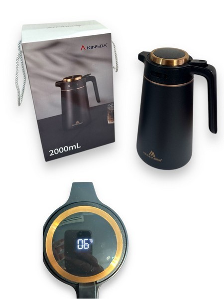 Термос однотонний у 2-х кольорах 2л усередині сталь №386-2000 (12) (шт.)