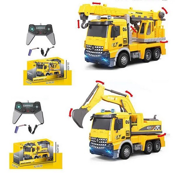 Будтехніка YJ-113-1-2 (12шт) р/к, акум, 1:14, світло, рухливі деталі, USBзарядне, гумові колеса, 2 в (шт.)