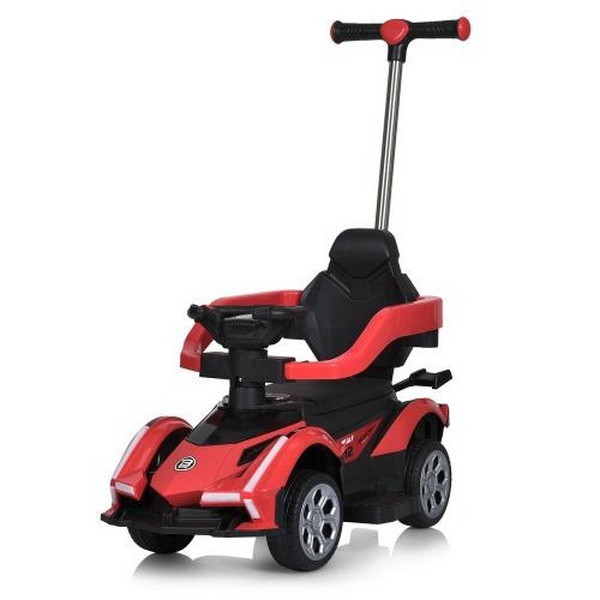 Машина M 5781EBLR-3 (1шт) 2,4G, 3в1 (каталка-толокар, бат.ручка), 1*6V4AH, 1*18W, муз, світло, шкіра (шт.)