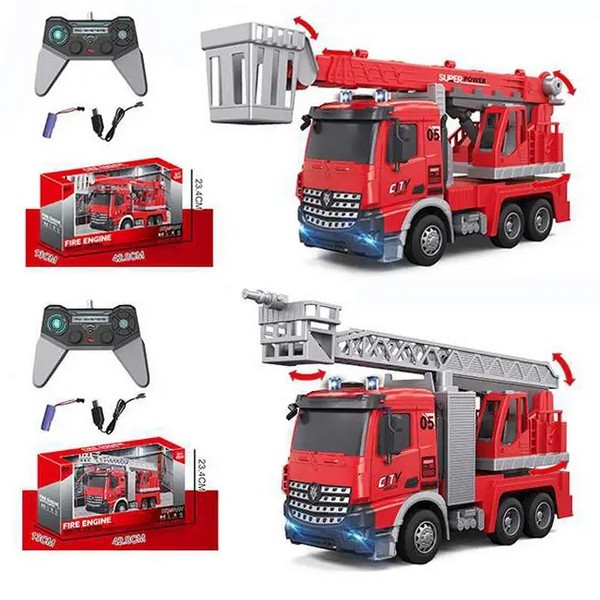 Пожежна машина YJ-119-1-2 (12шт) р/к, акум, вишка, 33см, 1:14, світло, рухливі деталі, USBзарядне, 2 (шт.)