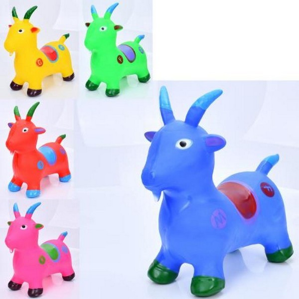 Стрибуни-тварини MS 4165 (12шт) козеня, 1250-1300г, 5 кольорів, пакет, 28-28-10см (шт.)