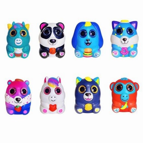 Іграшка MS 4355 (36шт) 12,5-9см,тварина, сквіши, глазастик, антистрес, 8 видів, у пакеті, 14-13-9см (шт.)