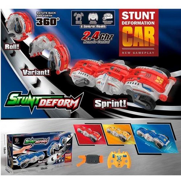 Машинка QX005Z (6шт) р/к2,4G, акум, 2 пульти(1-браслет), 36,5см, трюкова, музика, звук, реагує на ру (шт.)