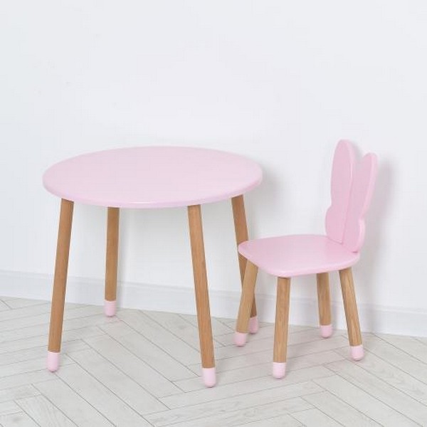 Столик 05-025R-ROUND (1шт) зі стільчиком, рожевий (шт.)