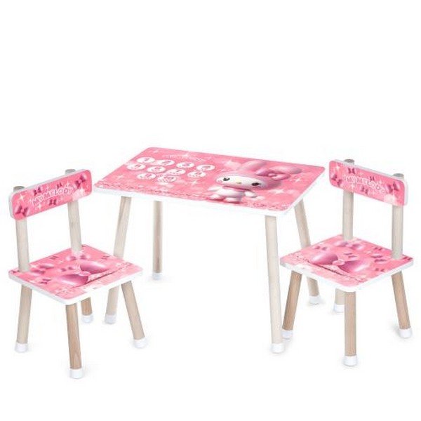 Столик M 501-8 (1шт) 2 стільчика, дерев'яний, цифри, KR (шт.)