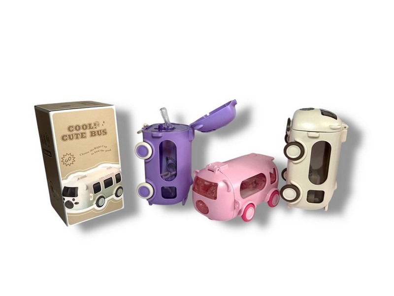 Пляшка для води дитяча. пл.фігура-машина з довою .стрічко.500мл. (7,5*17*10) див. №XL-56(1561) (50) (шт.)