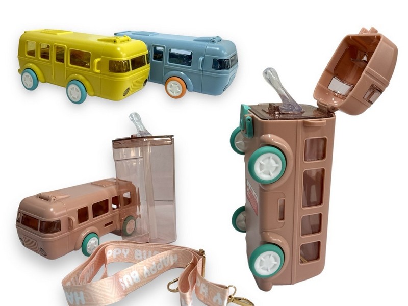 Пляшка для води пл. форма-машина 4кол. у кл. 500мл.(7*19*9,5)см №XL-57(0989) (60) (шт.)