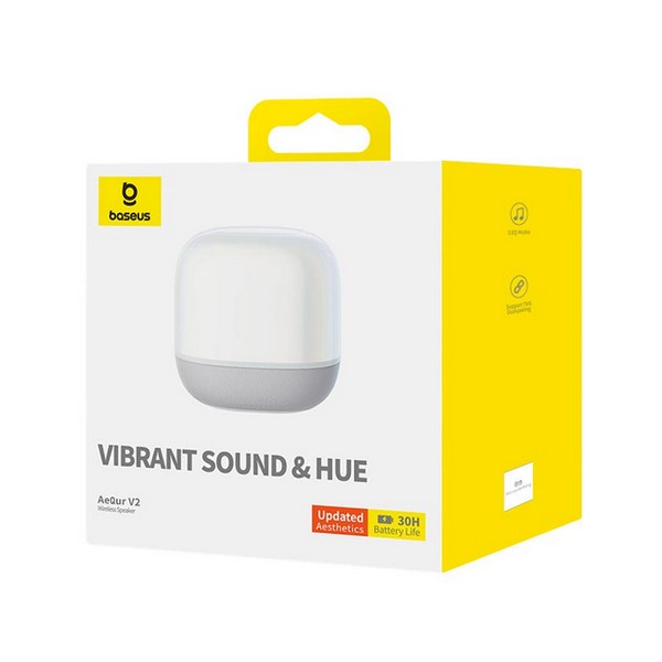 Портативна Bluetooth колонка Baseus AeQur V2 Wireless Speaker Moon White A20050500211-00 (шт.)