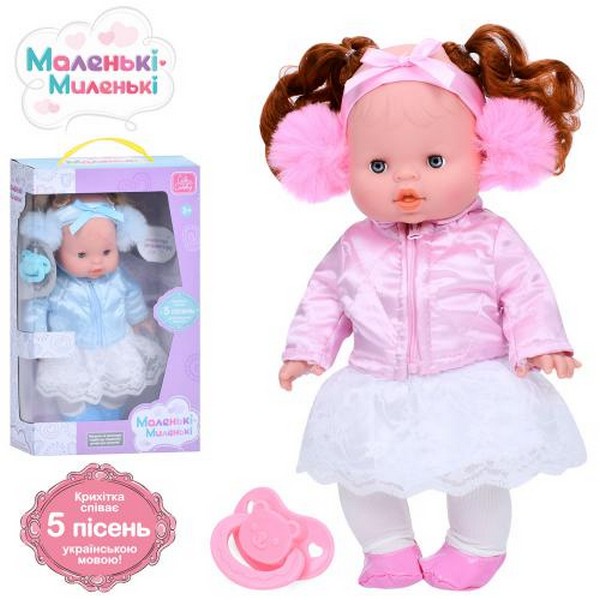 Лялька M 4736-1 I UA (20шт) 31см, музика (пісні, укр), соска, 2 кольори, бат(табл), в кор-ці, 22,5-3 (шт.)