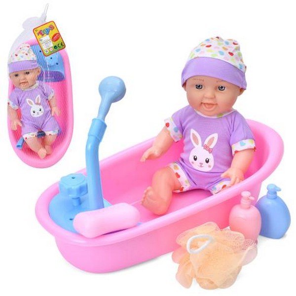 Пупс JS-88062 (36шт) 30см, музика, ванна-ллється вода, 36см, аксесуари, бат(табл), в сітці, 20-38-15 (шт.)