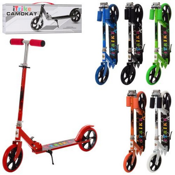 Самокат SR 2-010-4 (6шт) сталь,2колесаПУ200мм,кермо75-99см,підніжка46-11см,підст,6кольорів, кор.  [Т (шт.)